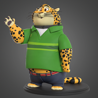 clawhauser zootopia printing monsters & creatures 3d model prinitng printable art fanart figure character cartoon claw disney 3d print model - Mito3D