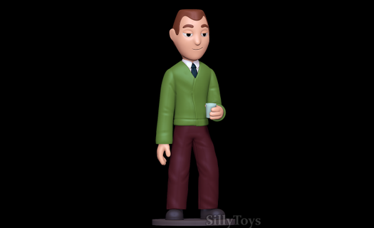 clay puppington - moral orel man guy slow motion 3d print model - Mito3D