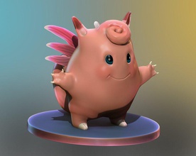 clefairy realistic 3d art modeling pokemon print collection 3d print model - Mito3D