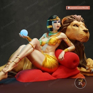 cleopatra 3d stl nsfw ready printing monsters & creatures 3d print model - Mito3D