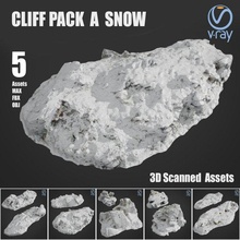cliff pack a snow bundle 3d model in environment 3dexport collection assetpack stone ground winter obj max vray asset exterior nature rock landscape lowpoly 3d print model - Mito3D