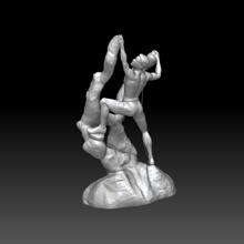 grimpeur fantaisie 3d impression modèle in sculpture 3dexport roche sport 3dprinting imprimable sculptures statue art homme 3d print model - Mito3D