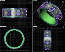 reloj mecanico anillo joyería 3d print model - Mito3D