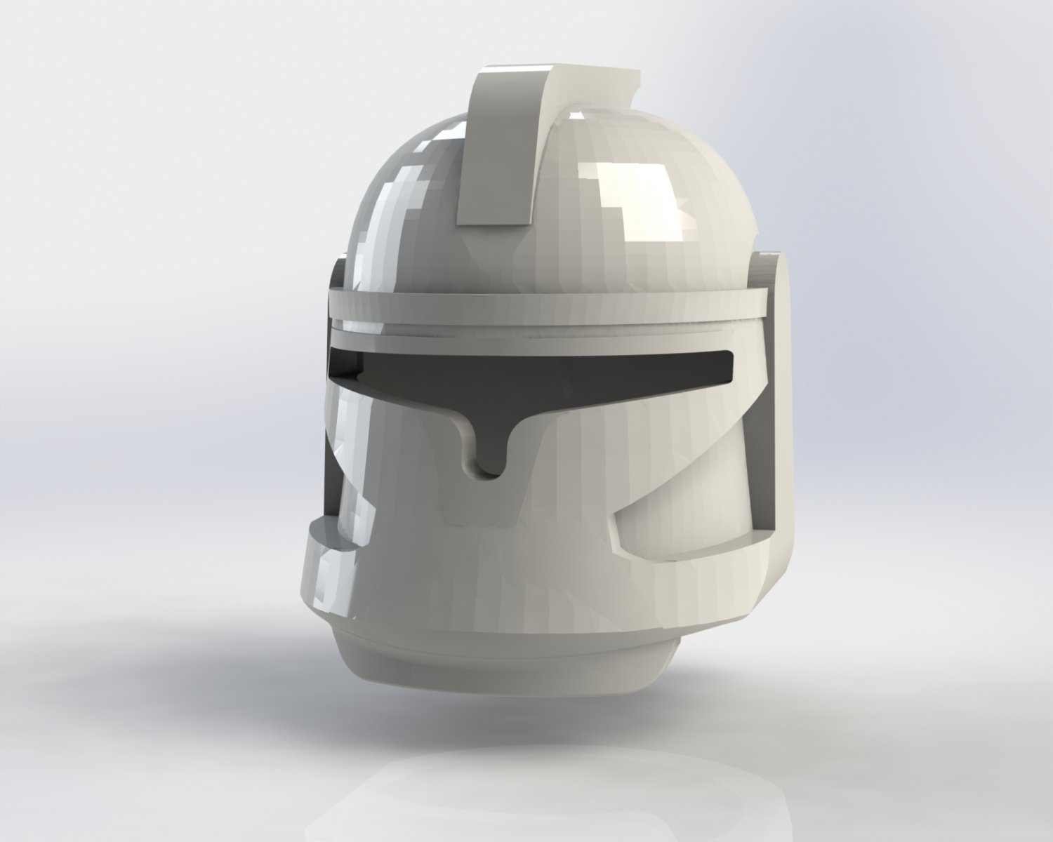 clone lego helmet fin 3d print model in game accessories 3dexport star wars starwars clonetrooper 3D print model - Mito3D
