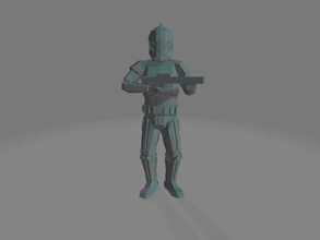 clone poly 3d print model in man 3dexport clon starwars lowpoly clonetrooper soldier toy 3d print model - Mito3D