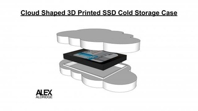 cloud shaped 3d printed ssd cold storage case print model in pc laptop 3dexport clouds data hdd database technology 3d print model - Mito3D