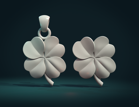 clover pendant plant lucky ireland 3d print model - Mito3D