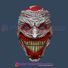 clown mask joker death cosplay halloween helmet stl file 3d print model in toys 3dexport clown-helmet joker-mask costume halloween-helmet 3d print model - Mito3D