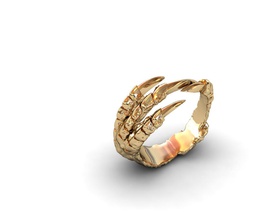 garras ring embreagem jóias rhino anel anéis zbrush 3d print model - Mito3D