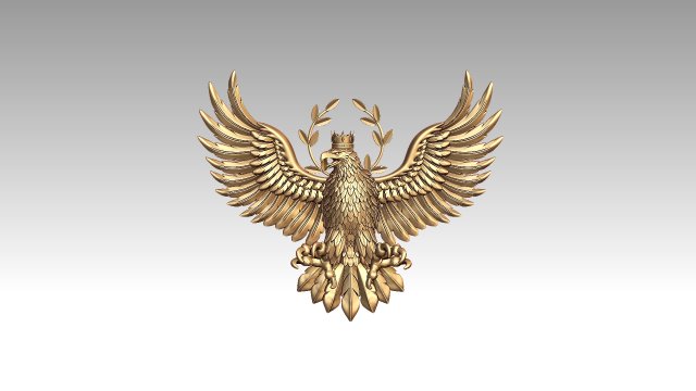 coat arms austria sculpture ornament sculptures eagle print cnc republic simbol art emblem 3D print model - Mito3D