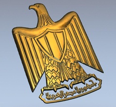 coat arms egypt model blazon crest country land nation stl obj modeling art 3d print model - Mito3D