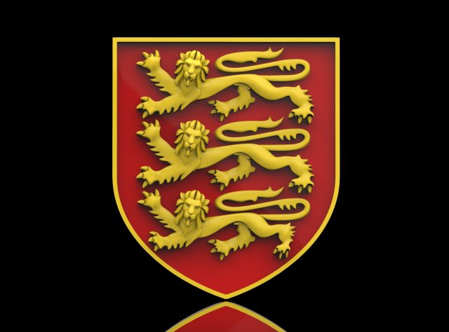 coat arms england sculpture ornament lion print cnc simbol emblem heraldic horse great britain crown uk unicorn kingdom art 3D print model - Mito3D