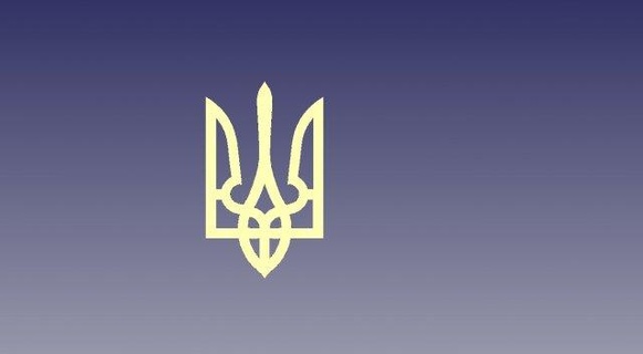 casaco braços Ucrânia tridente livre sinais logotipos ucraniano guerra ucraniana 3d print model - Mito3D