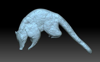 coati maia animal maya cnc stone rock raccoon mammal 3d print model - Mito3D