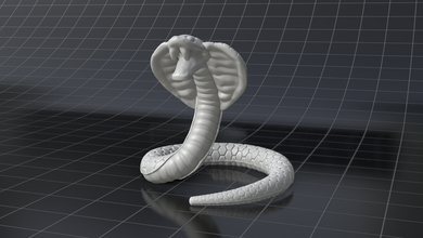 cobra serpente biologia rettile animale natura fauna selvatica arredamento zoologia 3d print model - Mito3D