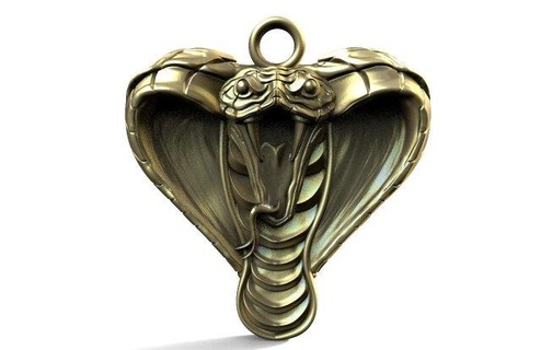 cobra snake pendant pendants jewelry jewel stl 3d print model - Mito3D