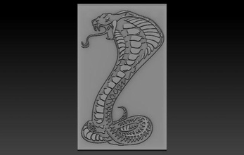 cobra serpent soulagement reliefs modèle relief 3dtable 3dtableau 3dprint 3dprinting 3dprinted 3d print model - Mito3D