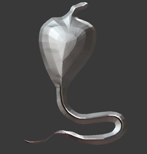 kobra baskı yılan şekil hayvan amulet 3d print model - Mito3D