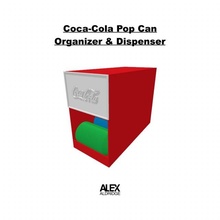coca-cola pop can dispenser box organizer 3d print model in kitchen dining 3dexport cokecan cocacola 3d print model - Mito3D