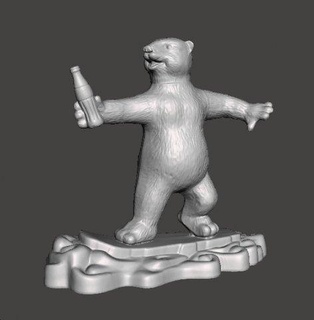 coca cola coke young polar bear promotional figure model animal christmas 90s scans replicas nativity craft ornament figurine xmas coca-cola wildlife nature grizzly family gift traditional decoration art new-year holiday 3d print model - Mito3D