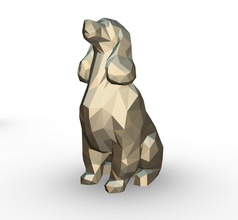 cocker i̇spanyol şekil 3d yazdır model in hayvanlar 3dexport sanat hediye düşük poli 3dprint hayvan dekor heykelcik iç tasarım minyatürler heykel oyuncak karikatür kağıt işi japon katlama sanatı köpek 3d print model - Mito3D