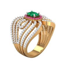 anello cocktail signore le diamante gioielli 3d print model - Mito3D