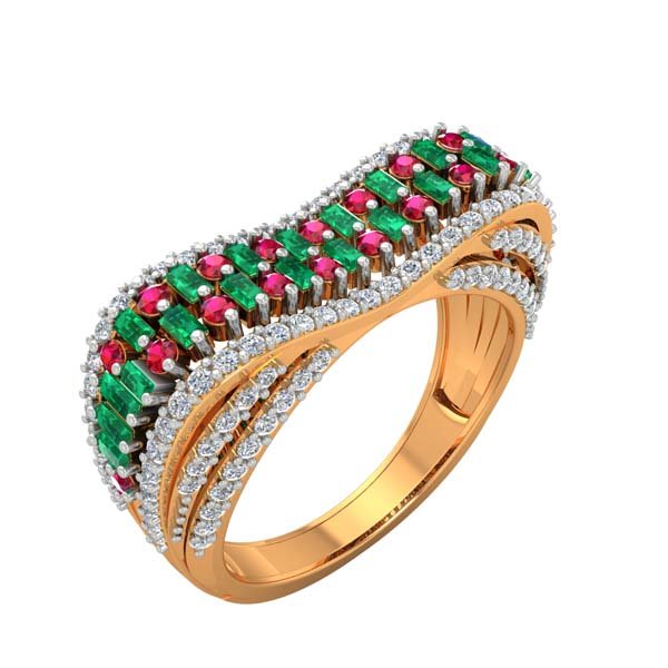 bague de cocktail dames l'anneau le diamant bijoux 3D print model - Mito3D