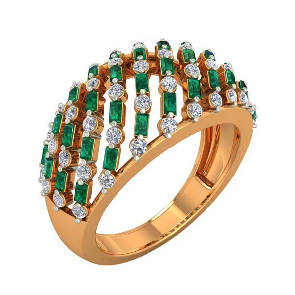 cocktail ring ladies diamond jewelry 3D print model - Mito3D
