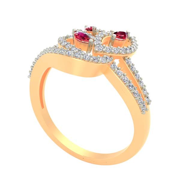 anillo de cóctel damas las el diamante la joyería 3D print model - Mito3D