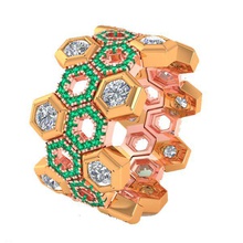 coquetel anel senhoras 3d impressão modelo in argolas 3dexport diamante joalheria 3d print model - Mito3D