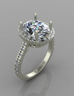 coquetel anel argolas diamante jóia jóias joalheria ouro prata noivado Casamento moda branco brilhante engagem diamantado solitário 3d print model - Mito3D