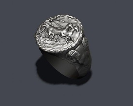 old coin ring v2 3d print model in rings 3dexport treasure antique rome roman money emperor greek currency finance medallion medal vintage jewelry greece numismatic archaeology pirate piracy 3d print model - Mito3D