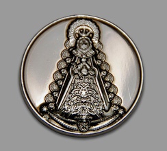 münze de la virgen del rocio 3d drucken modell münzen abzeichen 3dexport stück führen bohne 3d print model - Mito3D
