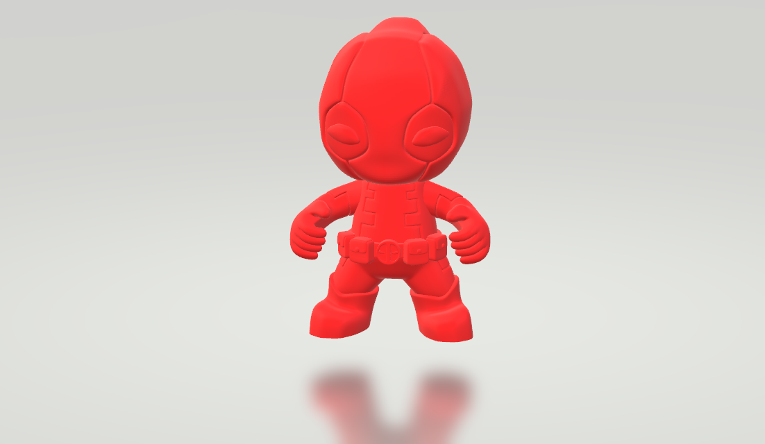 colecionar maravilha 3d piscina morta impressão modelo in homem 3dexport vermelho pintura figura 3D print model - Mito3D