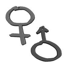 colgante hombre-mujer - pendant man woman 3d print model in earrings 3dexport 3d print model - Mito3D