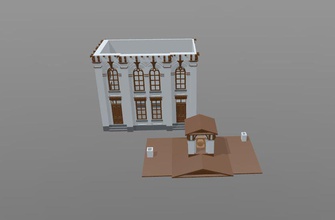 collapsible model house toy 3d print model - Mito3D