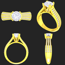 colección 20 señoras diamante anillos 3 diseño diamantes joyería joya lujo romántico Boda oro platino plata rosa vinatage arete pulsera colgante pendiente collar brazaletes encanto canalla 3d print model - Mito3D
