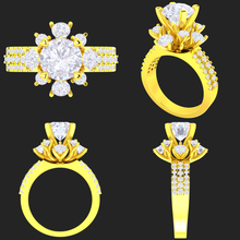 colección 20 señoras diamante anillos 4 diseño diamantes joyería joya lujo romántico Boda oro platino plata rosa vinatage arete pulsera colgante pendiente collar brazaletes encanto 3d print model - Mito3D