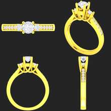 collezione of 20 signore diamante anelli 5 3d stampa modello in 3dexport design diamanti gioielleria lusso romantico nozze oro platino argento rosa vinatage orecchino braccialetto pendente collana braccialetti fascino cad 3d print model - Mito3D