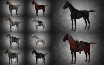 collezione animale cavallo a01 a10 3dmodel cg gioco 3d 3dexport 3dsmax fbx obj stl Ingranaggio pacco gruppo 3d print model - Mito3D