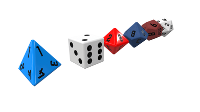 collection dice set role-playing games - game ready pbr 3d model in board 3dexport rpg roleplay tabletop dungeons dragons dnd pathfinder role d4 d6 d8 d10 d12 d20 plastic sports 3d print model - Mito3D