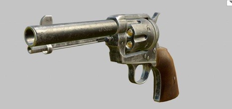 vieux poulain 3d modèle in pistolet 3dexport bras armement arme feu arsenal prise main ancien antique 3d print model - Mito3D