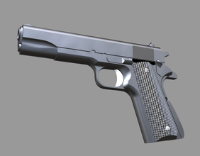potro 3d impressão modelo in 3dexport pistola exército guerra automático 3d print model - Mito3D