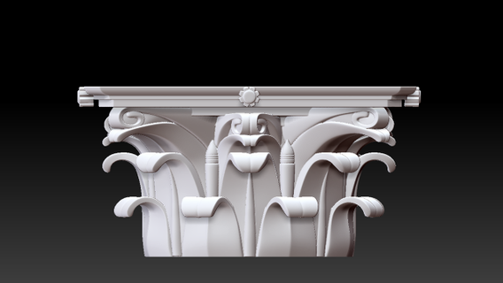 column head sculpture architectural wall classic 3d print model - Mito3D