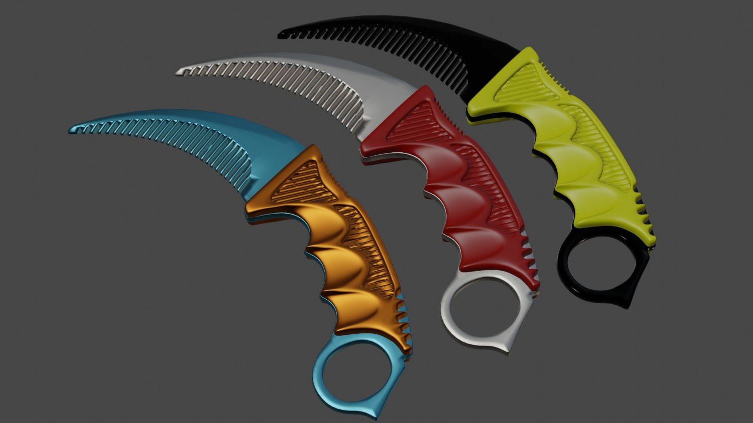 tarak 3d yazdır karambit model in aksesuarlar 3dexport moda hediye gençlik 3D print model - Mito3D