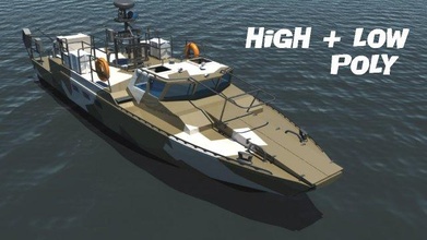kampf boot bk16 3d modell patrouillieren 3dexport schiff militär ausrüstung amphibisch fahrzeug kriegsschiff warcraft armee 3d print model - Mito3D