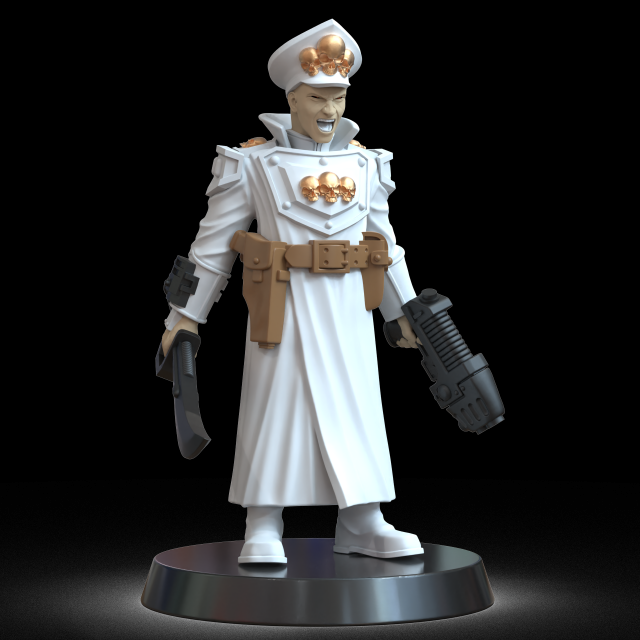 commissario tavola Giochi warhammer warhammer40k 40k imperial guard cadian astra militarum figure gioco guerra realizzazione giocattoli 3D print model - Mito3D