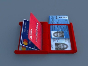 compact card holder - 3d printed model card holder card-holder 3d-print abs pla plastic id-holder wallet compact pocket-size credit-card debit-card business-card retail-card discount-card