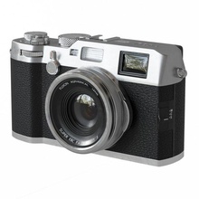 compact premium fujifilm x100f silver camera 3d model in photo 3dexport photography electronics classic viewfinder canon 3d print model - Mito3D