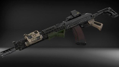 complete set aks 47 ak47 ak aks74 game weapons gun 3d print model - Mito3D